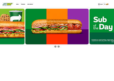 Website prototype for fastfood brand