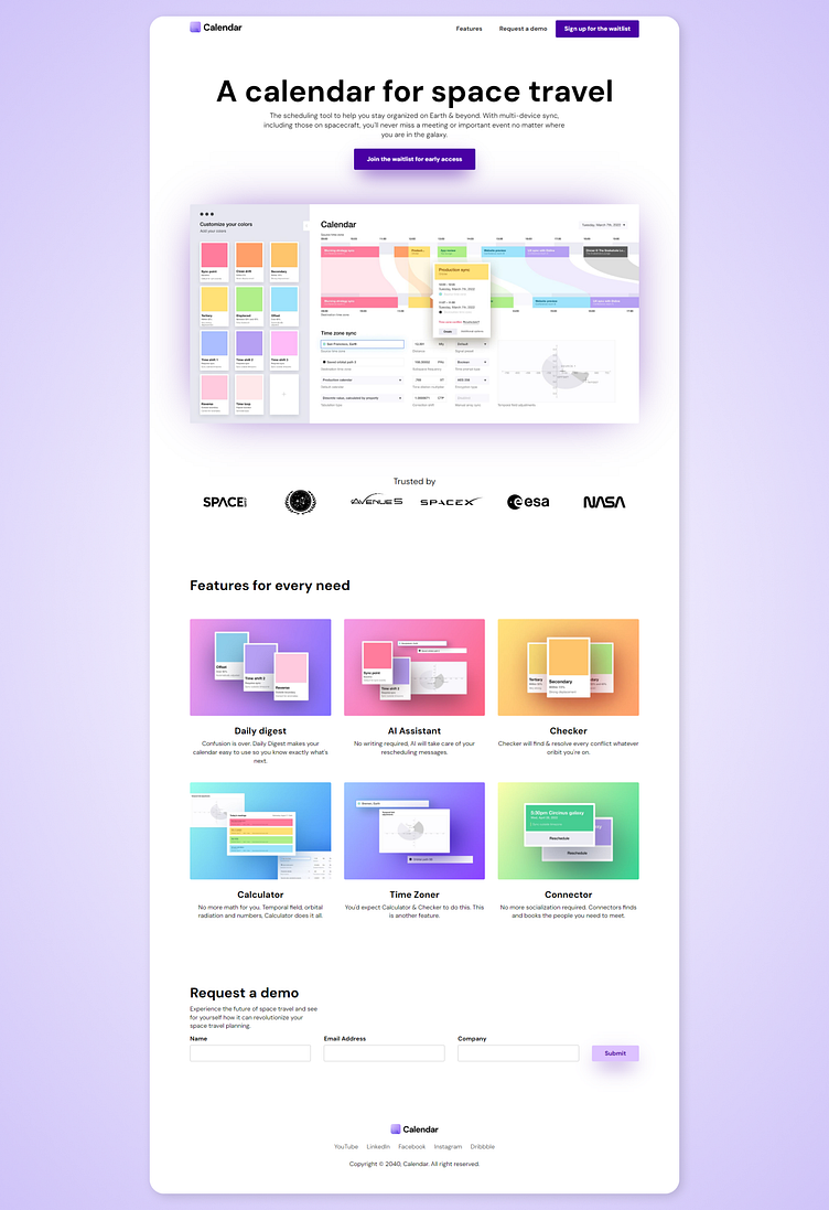 Calendar App - Webflow by Nicolas Rak on Dribbble
