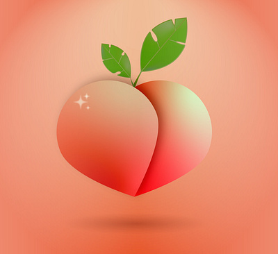 Peach illustration vector