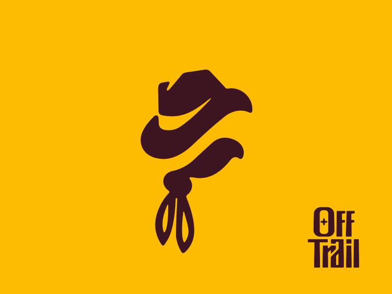 Off Trail Logo animal brand branding bunny cowboy design hat logo mark nagual design off trail