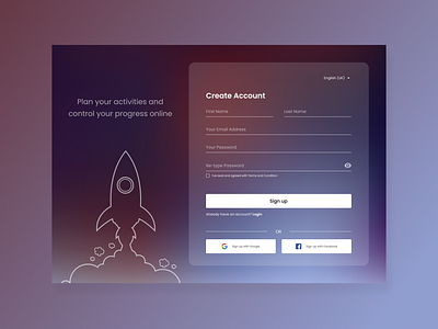 SIGN UP - DAILY UI #001 100daysofui creativedesign dailydesign dailyui designchallenge signup ui design uiinspiration uiuxdesign userinterface webdesign