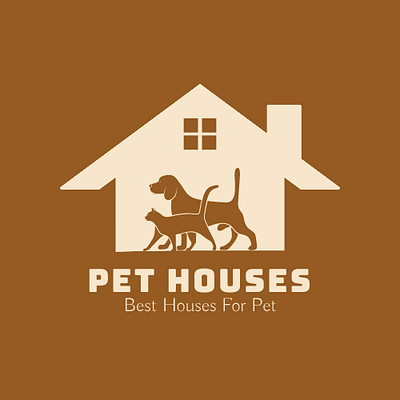 Pet House Logo 3d animal house animation branding creative logo design graphic design halal logo halal plus illustration logo motion graphics pet house pet logo vector