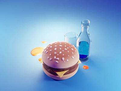 Burger Animation Tutorial 3d 3d animation animation blender icon icon animation illustration motion motion graphics render tutorial