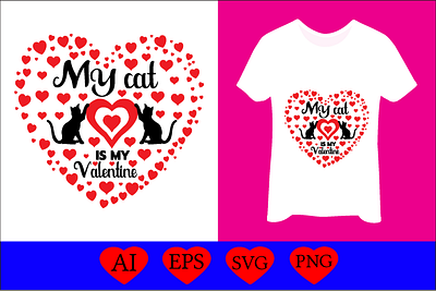 my cat is my valentine 3 funny svg designs