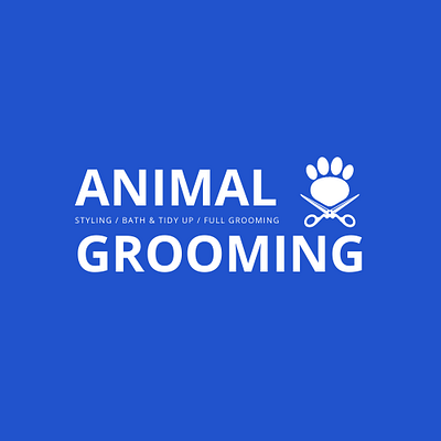Animal Grooming Logo 3d animal logo animation branding creative logo design graphic design grooming logo halal logo halal plus illustration logo motion graphics pet logo vector