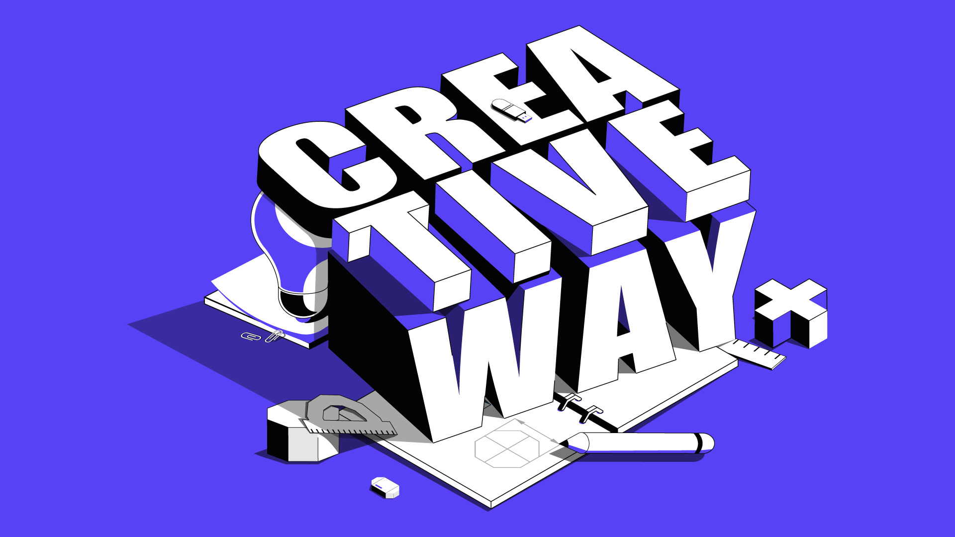 Creative Way Isometric Illustration 2d creative design identity illustration isometric landingpage vector website