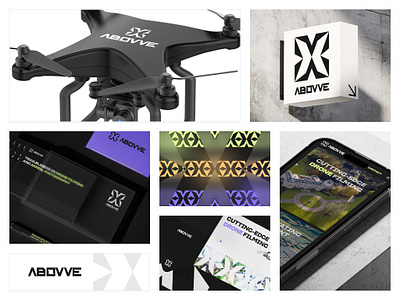 Drone Video Agency Branding branding drone gradient logo logo design