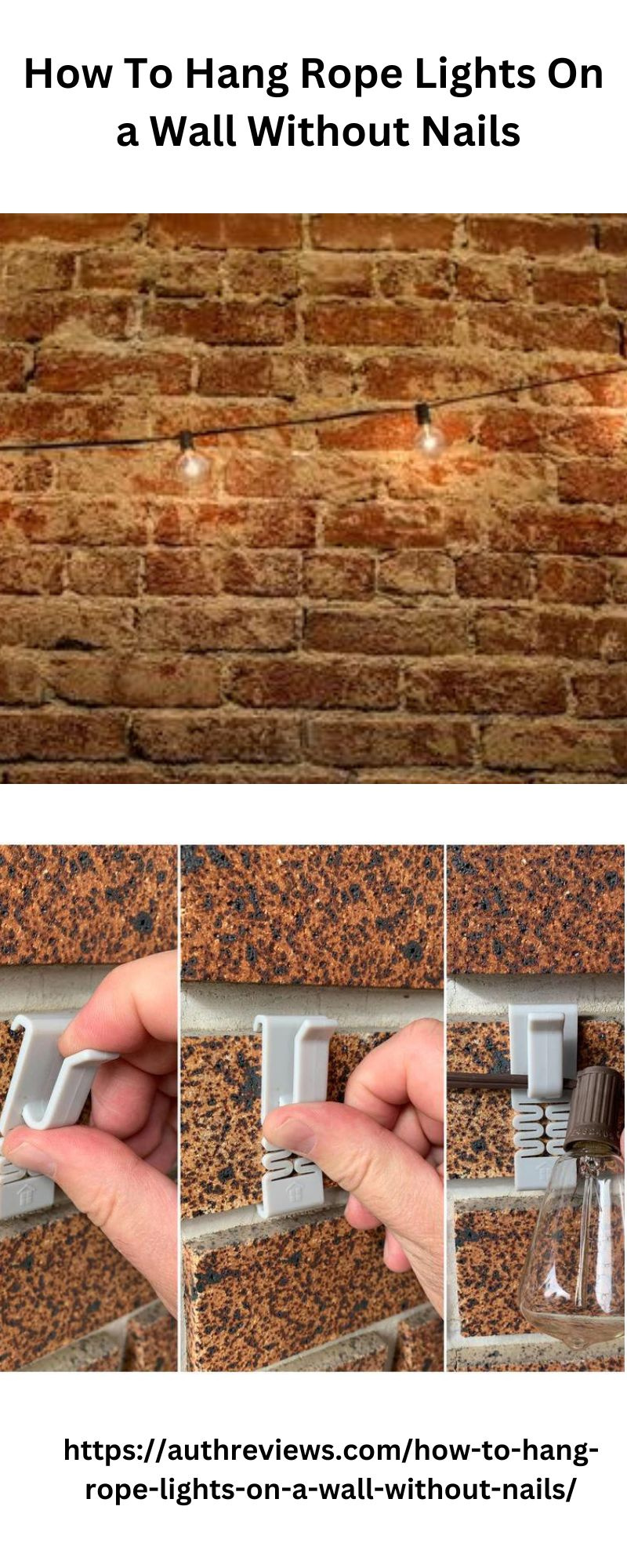 How To Hang Rope Lights On A Wall Without Nails by Gillian Oliver on