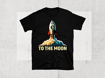 To The Moon Bitcoin Tshirt adobe illustrator bitcoin bitcoin tshirt custom bitcoin tshirt custom tshirt eth fiverr work graphic design solana tee to the moon to the moon tshirt tshirt tshirt design