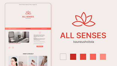 Brand design for a spa salon // Suomi // Finland branding graphic design logo suomi visual identity