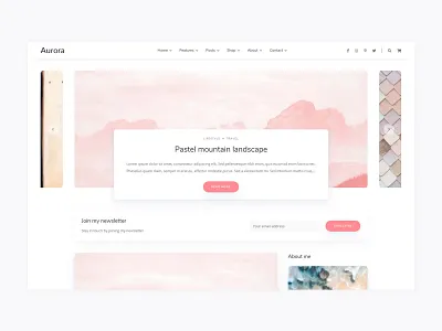 Aurora - WordPress Blog & Shop Theme blog ecommerce ecommerce theme graphic design ui ux web design website design woocommerce woocommerce theme wordpress wordpress design wordpress template wordpress theme