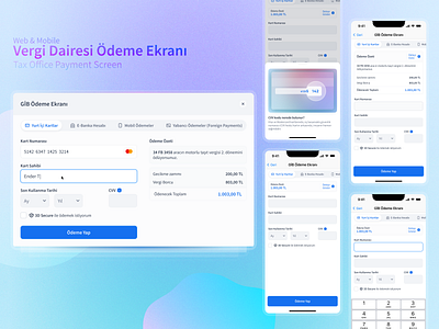 Vergi Dairesi Ödeme Ekranı clean design payment tailwind tax payment ui ux vergi vergi dairesi