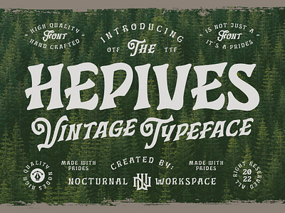 Hepives Fonts caps family logo nature nature font retro retro font retro logo retro script script vintage vintage font vintage logo
