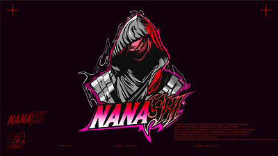 NANASHI MASCOT AND LETTERING CUSTOME art branding design graphic illustration lettering logo mascot nanashi ninja ronin samurai vector