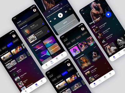 Music app app design music ui ux