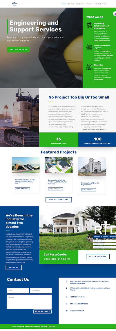 Rosebud and Thames Development - rtdonline.net branding design graphic design ui ux web design