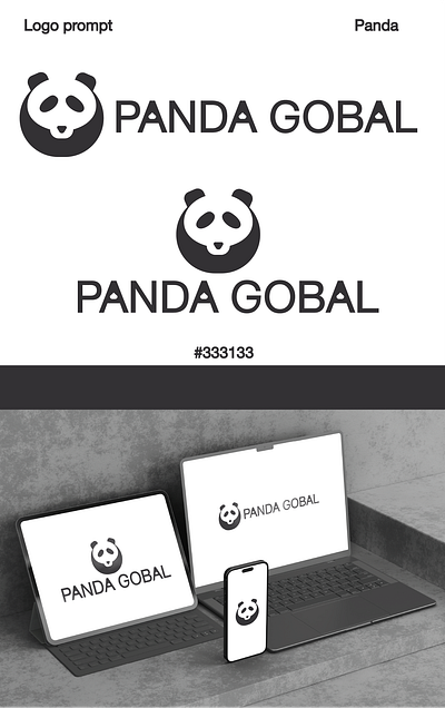 Panda logotipo dailylogochallange design graphicdesign illustration logo panda practice