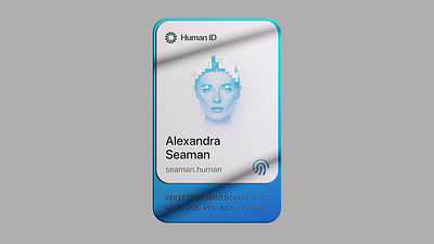 Human ID cards reveal 3d 3d animation after effects animation cinema4d design ui