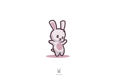 Rabbit bunny logo animal playful rabbit