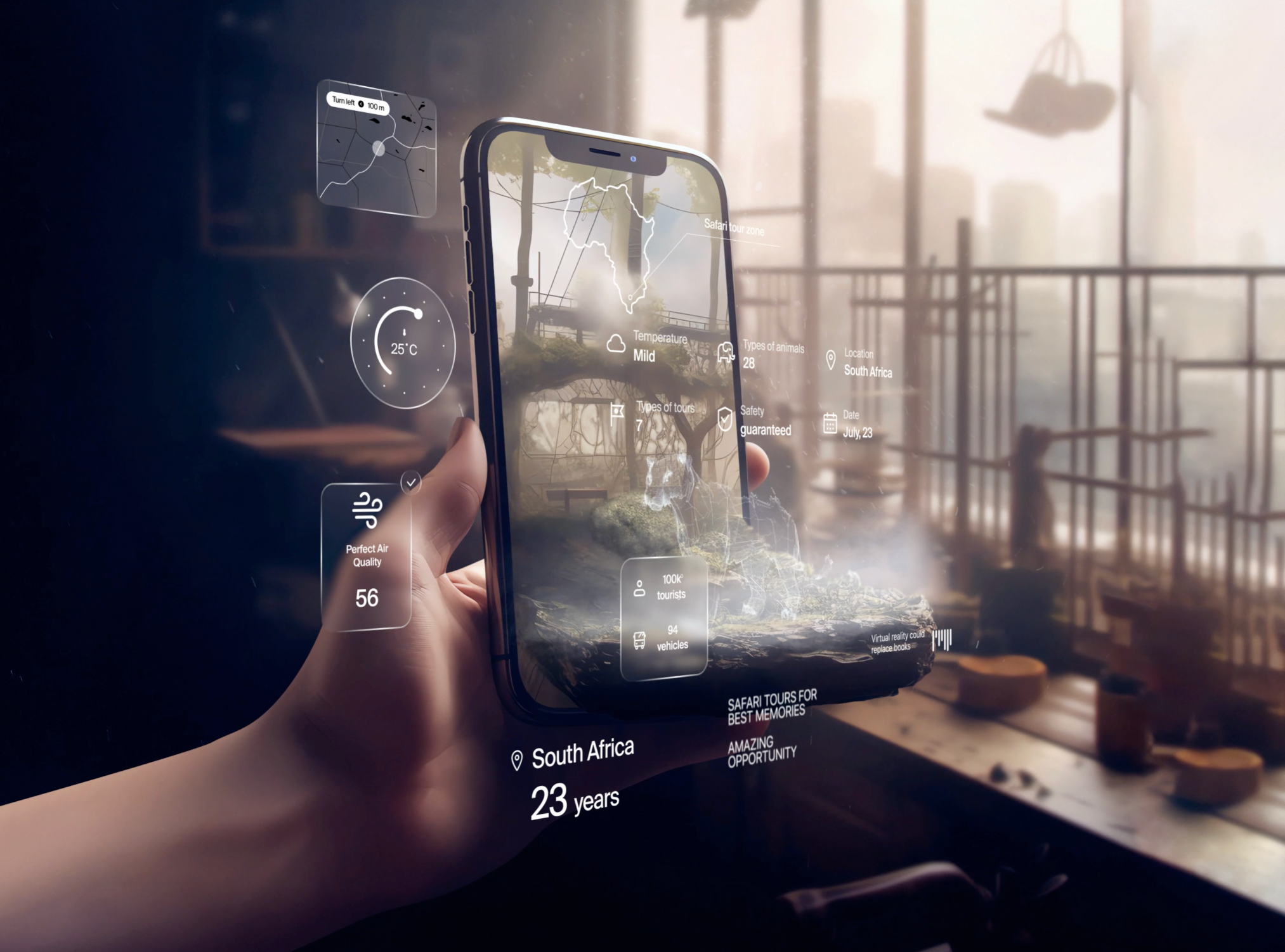 Safari tours- Mobile App Concept adventure africa animals animation app ar guide interface ios mobile safari service south africa tour travel ui uitips ux widgets wild
