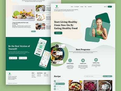 Diet Program | Landing Page diet healthy logo ui web design