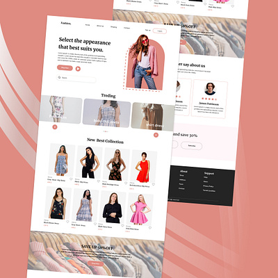 Fashion E-commerce Landing Page design graphic design landing page ui ux website website design