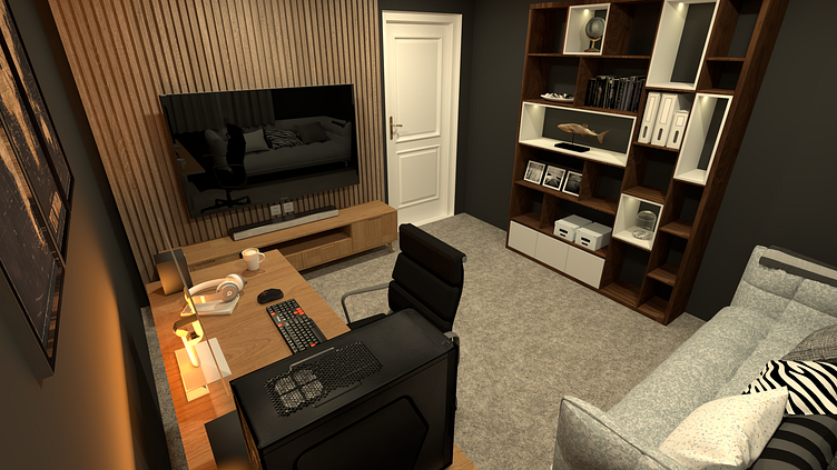 Minimalist office room design by Yuki Lakshika on Dribbble