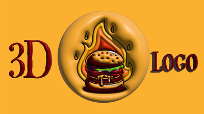 3d burger logo design 3d 3d design 3d logo 3d shap animation branding graphic design logo motion graphics professional logo unique logo