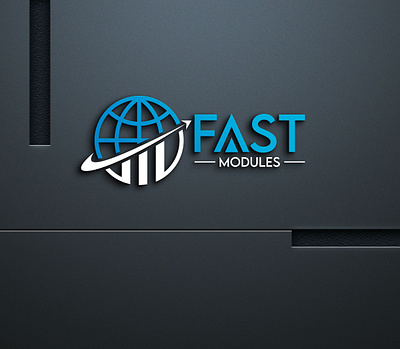 Fast Modules logo branding design graphic design illustration logo typography vector