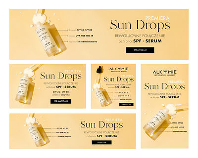 GDN campaign of Sun Drops for Alkmie beauty campaign design e commerce flat gdn graphic design