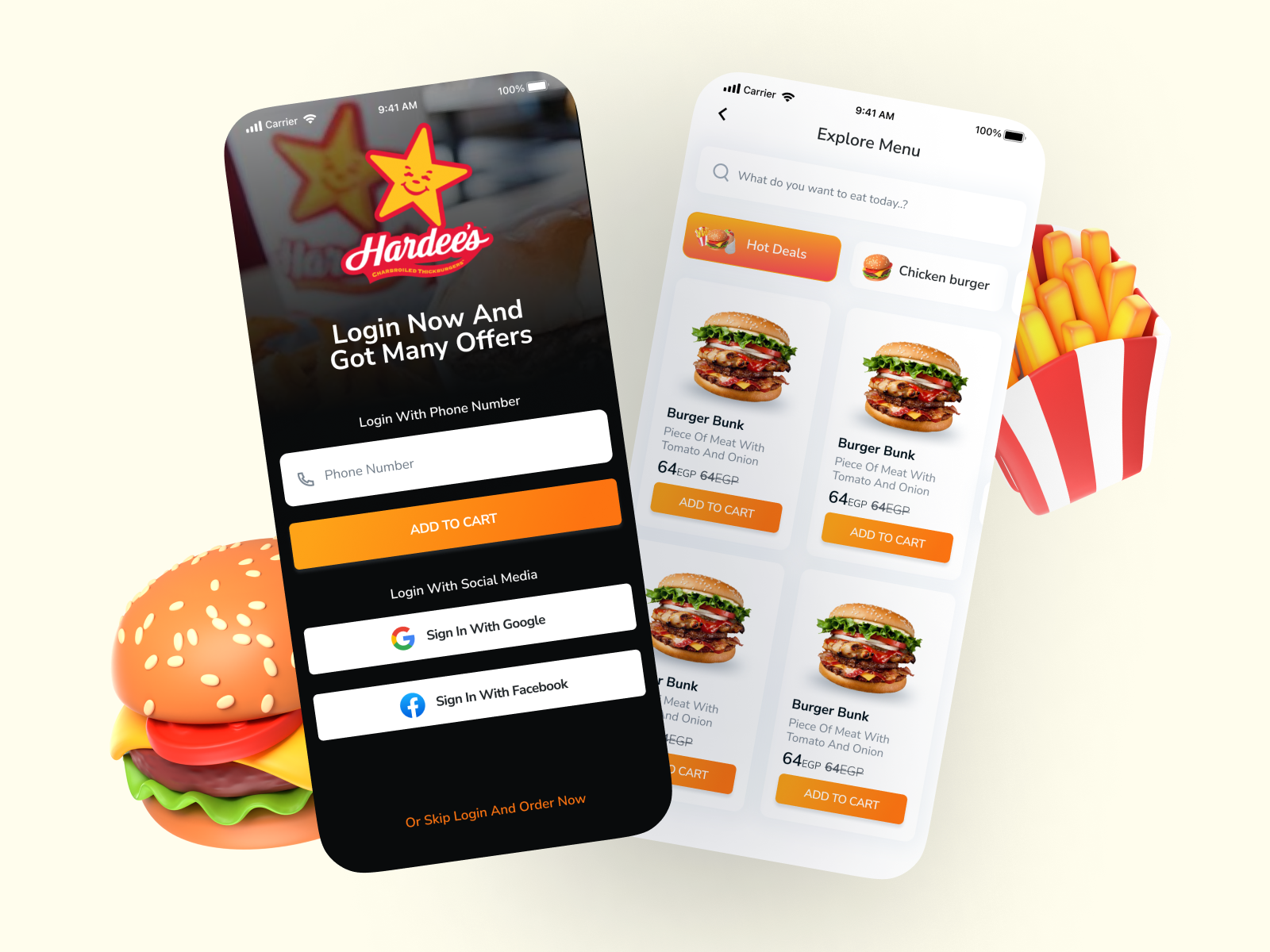 Hardee's app - Redesign by Abdalrhman Mohamed on Dribbble