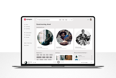 Music app design aplication app design ui ux web webapp