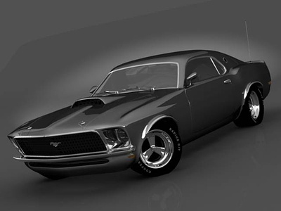 3D Mustang 1969 Boss model 3d graphic design