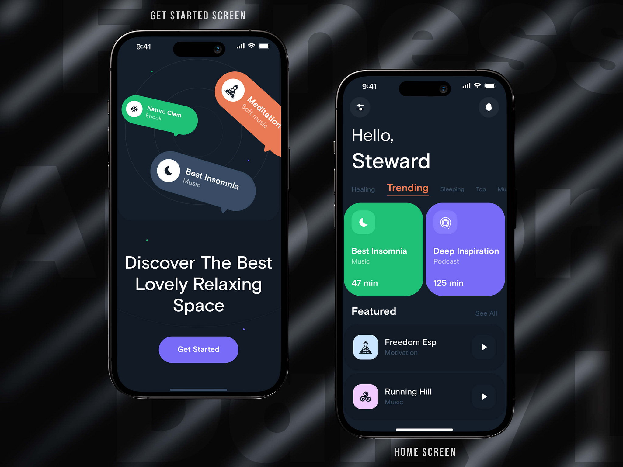 Mobile App Relax & Sleep Tracker App 😴 p1 by Subash Chandra for