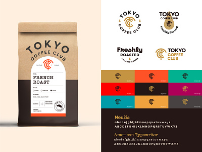 Tokyo Coffee Club Brand Kit badges brand guidelines brand kit branding coffee design identity illustration logo packaging print tokyo typography
