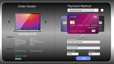 Day#2: Credit Card Checkout app design graphic design illustration ui vector