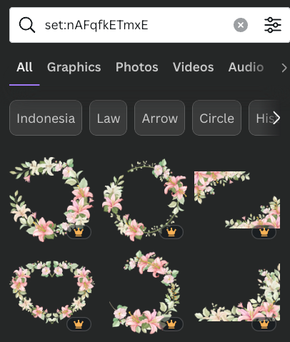 Floral lily bouquet and background collection elements flower