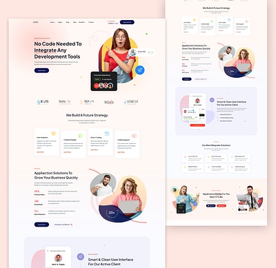 No Code Tool Landing page branding figma landingpage lowcode no code no code landing page no code web design no code website nocodelandingpage nocodetools ui ux webdesign website