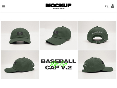 Baseball Cap V.2 - Mockup apparel mockup baseball cap baseball hat branding cap clothing mockup design embroidery graphic design hat mockup polo hat product design realistic mockup