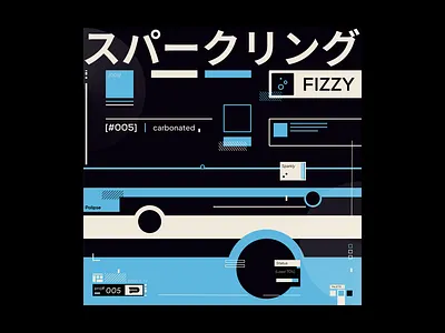 005 - Carbonated blue carbonated design edgy graphic design illustration poster vector