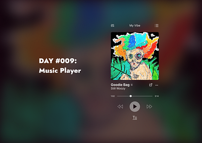 Daily UI Challenge. Day #009: Music Player app dailyui design figma graphic design mobile music player ui