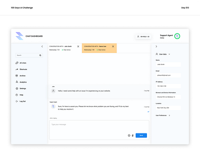 #DailyUI - Day 13 chat dashboard dailyui direct message ui