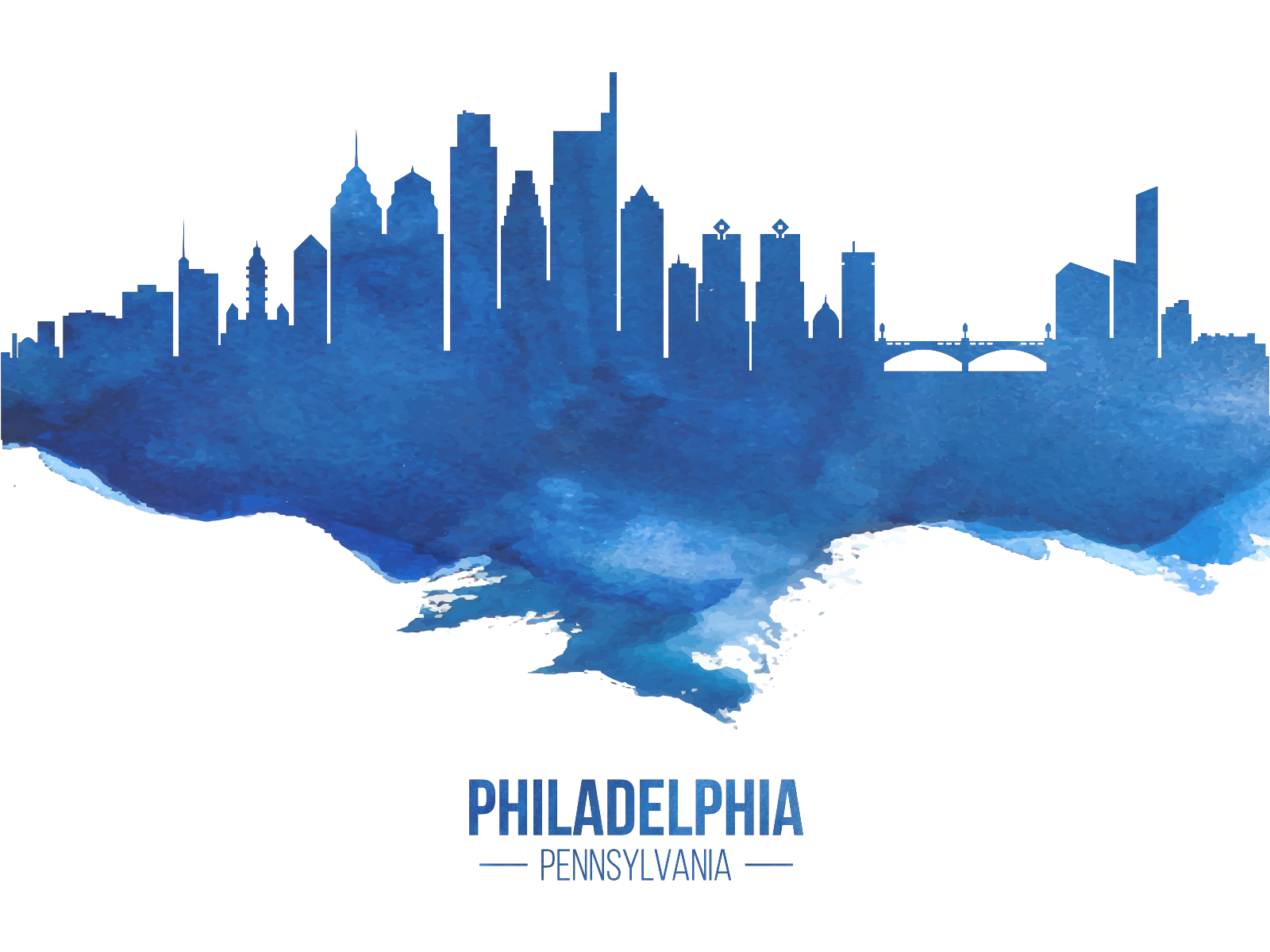 Philly Skyline Wall Art By Brett Garwood On Dribbble