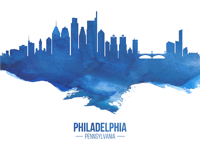 Philly Skyline Wall Art canvas art center city center city skyline phila phila skyline philadelphia philadelphia skyline philly philly skyline skyline wall art