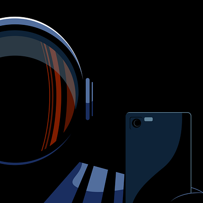 Selfie astronaut illustration illustrator nasa phone saturn selfie space vector