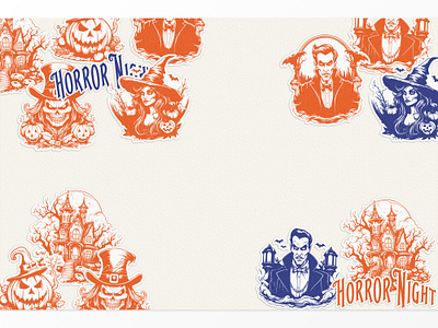 Horror Night Stickers witch