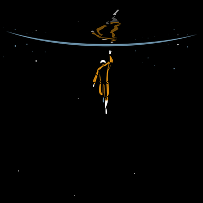 Just Refracting astronaut illustration illustrator nasa planet reflection space vector