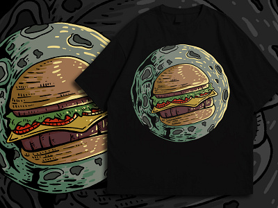 Burger moon illustrationaday