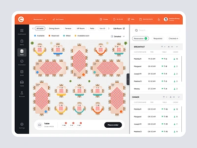 Coca - POS Floor Table Order app booking cashier chair coca create floor order pos reservation setting setup table tablet walk in