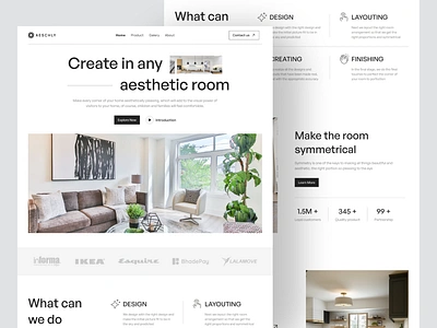 AESCHLY - Home Decoration Website aesthetic cleanui decoration design furnish furniture graphic design job realestate ui uiux uix ux